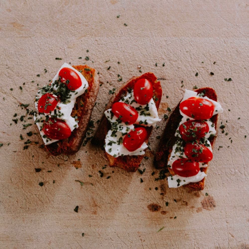 Bruschetta com Olichia de Alho